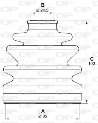 OPEN PARTS Комплект пылника, приводной вал SJK7023.00